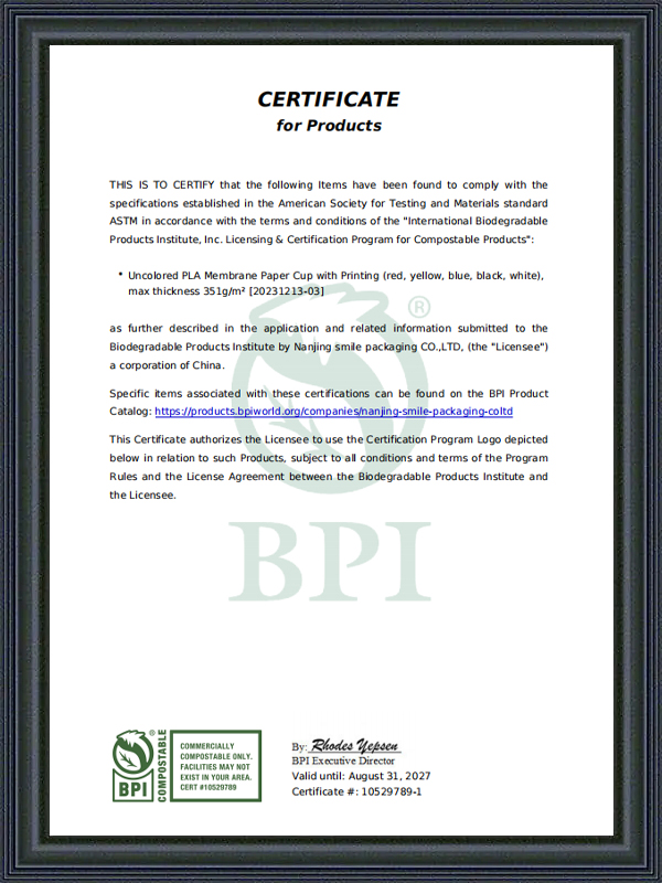 Certificato BPI